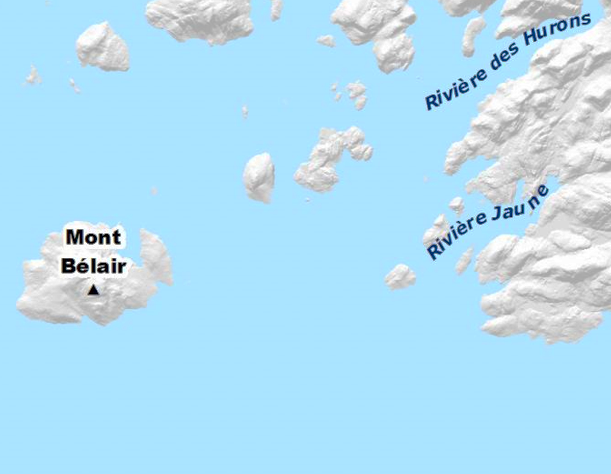 Le mont Bélair a été une île lorsque la mer de Champlain était à son niveau maximal.